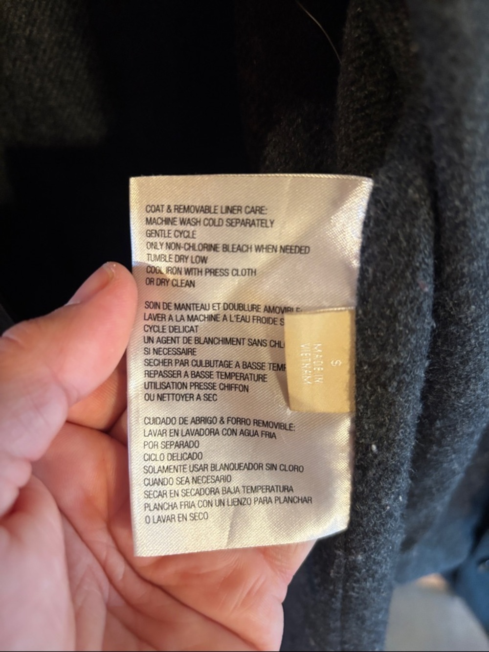 Michael Kors Black Jacket with Cream Label - Picture 5 of 7